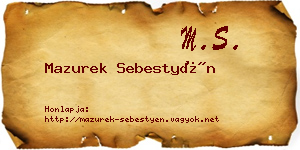 Mazurek Sebestyén névjegykártya